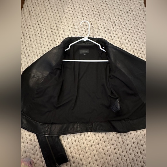 Mackage exclusively for Aritzia XS/TP Lambskin Black leather moto jacket - Picture 10 of 12